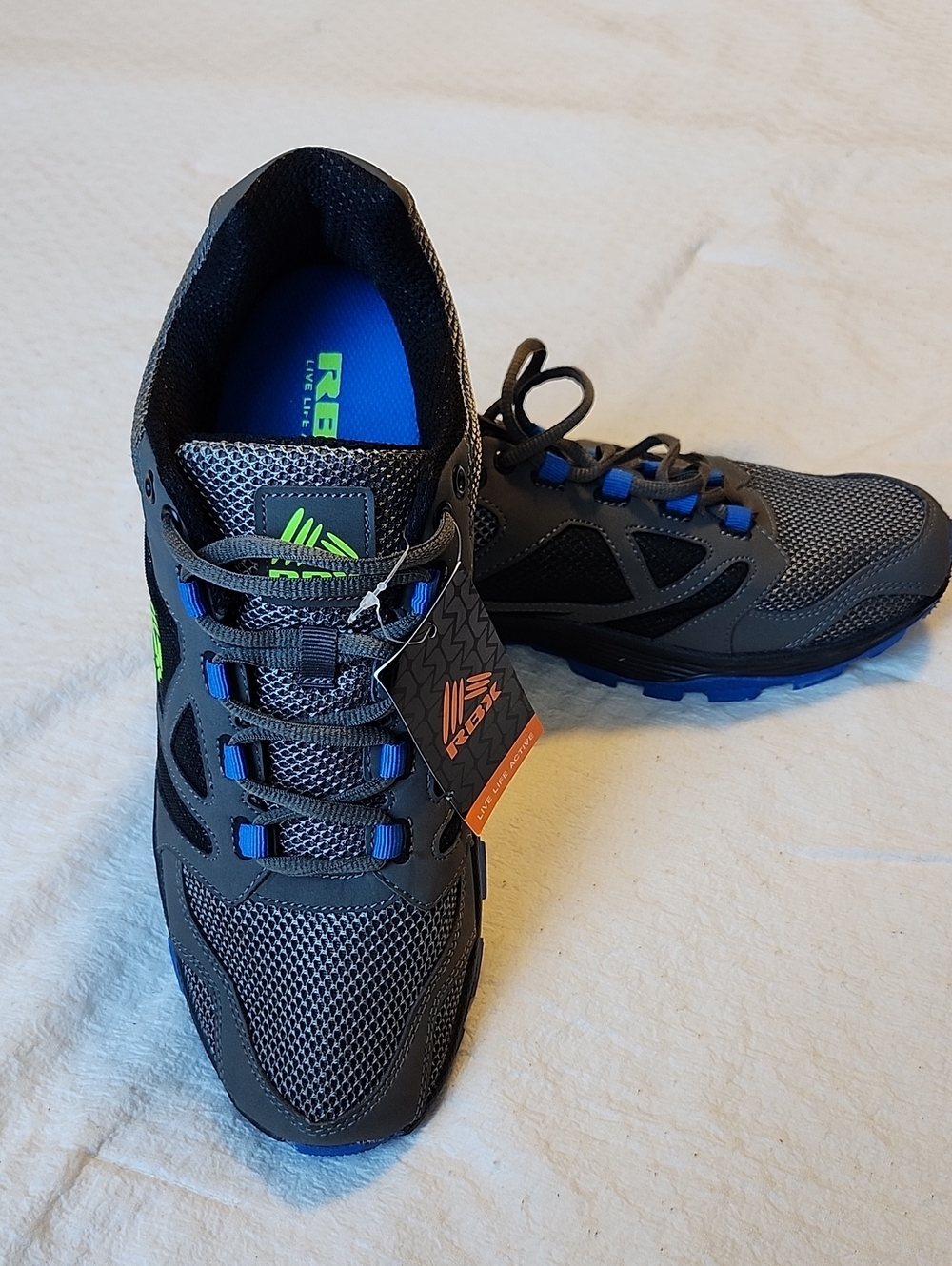 RBX Active Elton Men's Athletic Training Shoes Gray Blue | Size 12 | NWT